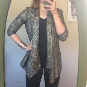 Frank Lyman Black And Gold Long Jacket